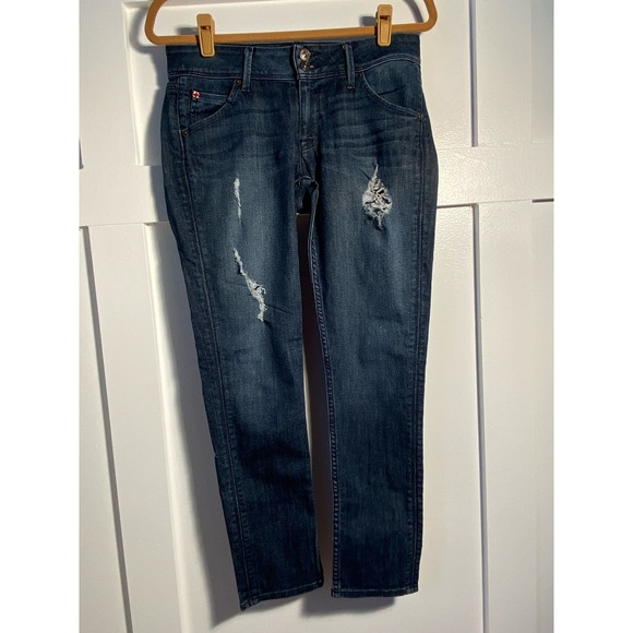 Hudson Mid-Rise Distressed Skinny Jeans - Size 27 * WJ03 - Picture 6 of 11